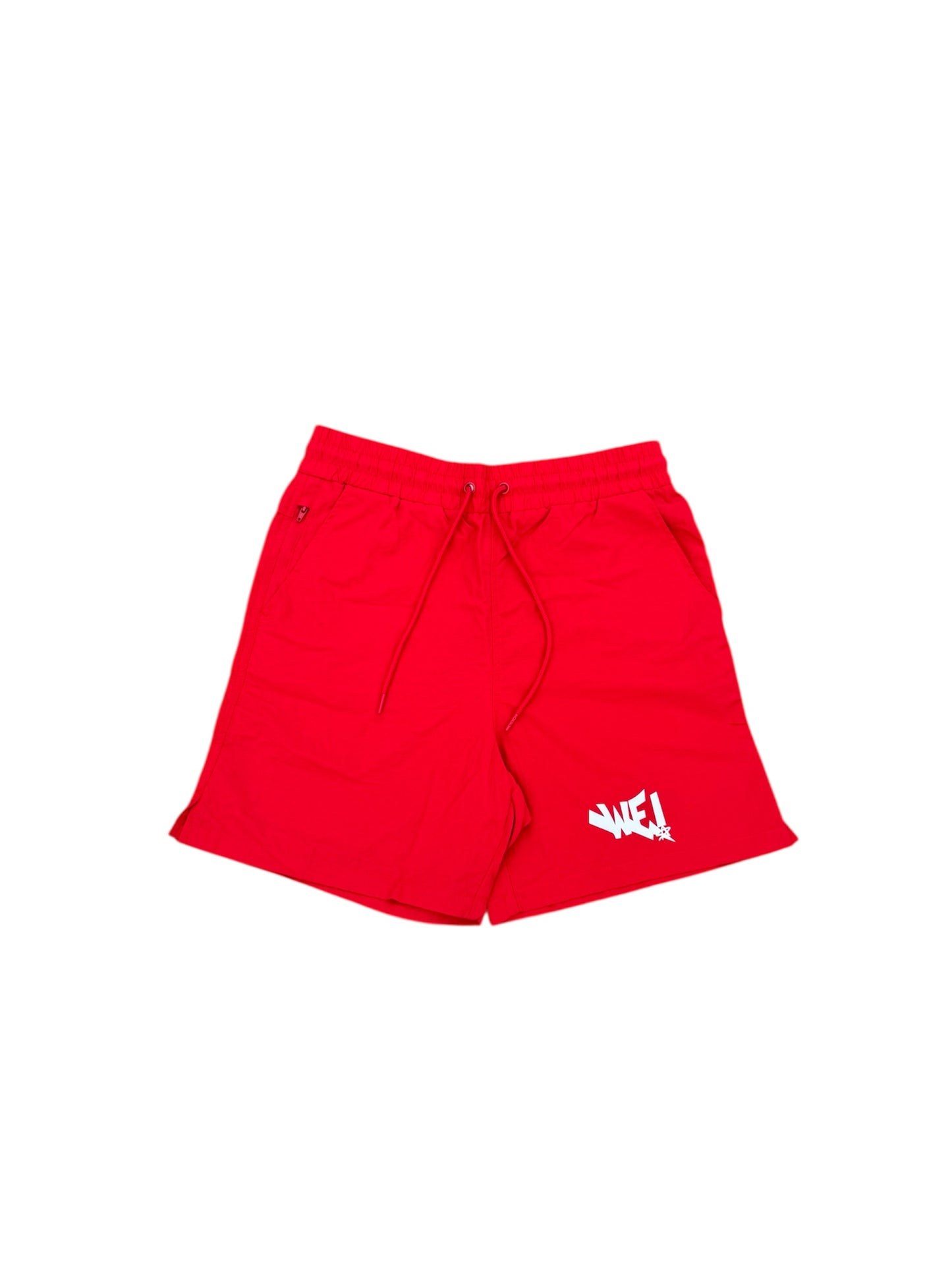 Red nylon WF shorts